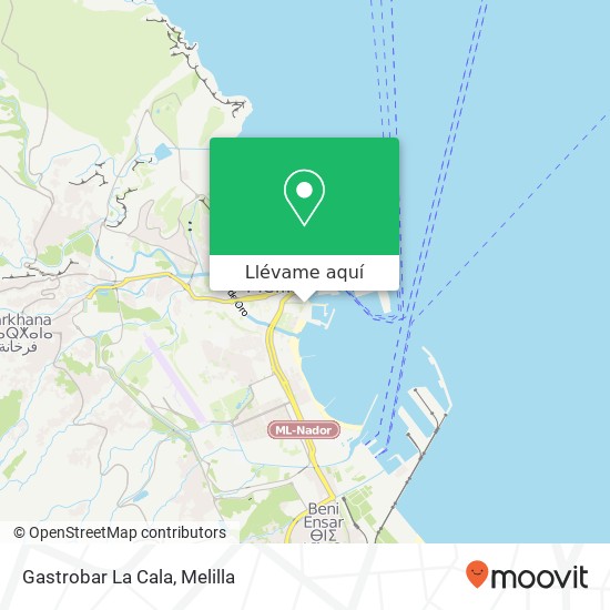 Mapa Gastrobar La Cala, Paseo Marítimo Alcalde Rafael Ginel 52004 Melilla