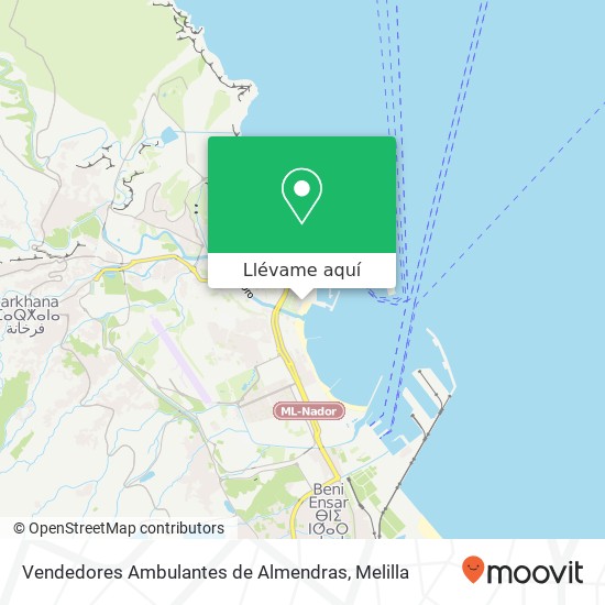 Mapa Vendedores Ambulantes de Almendras, Paseo Marítimo Alcalde Rafael Ginel 52004 Melilla