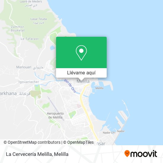 Mapa La Cervecería Melilla