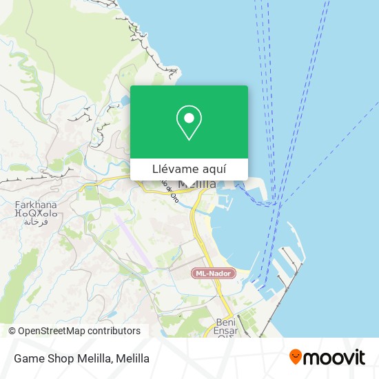 Mapa Game Shop Melilla