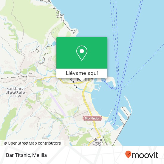 Mapa Bar Titanic, Avenida Duquesa de la Victoria, 2 52004 Melilla