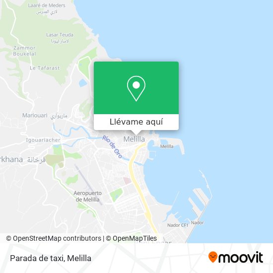Mapa Parada de taxi