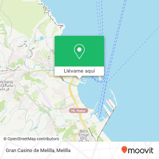 Mapa Gran Casino de Melilla