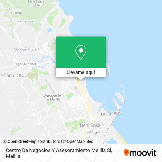 Mapa Centro De Negocios Y Asesoramiento Melilla Sl