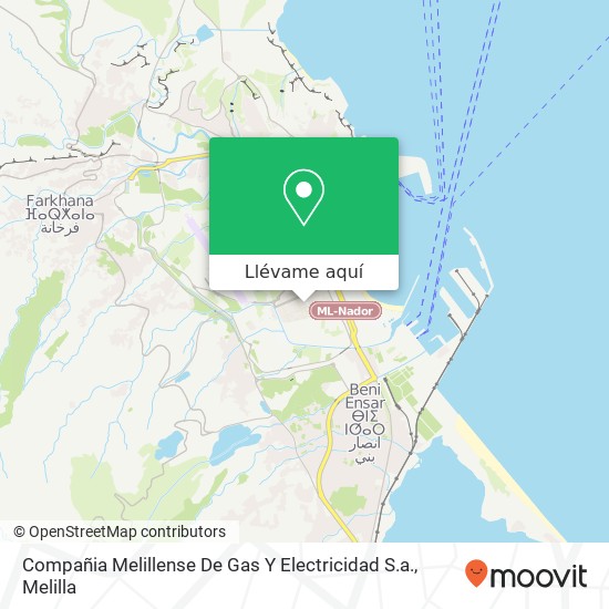 Mapa Compañia Melillense De Gas Y Electricidad S.a.