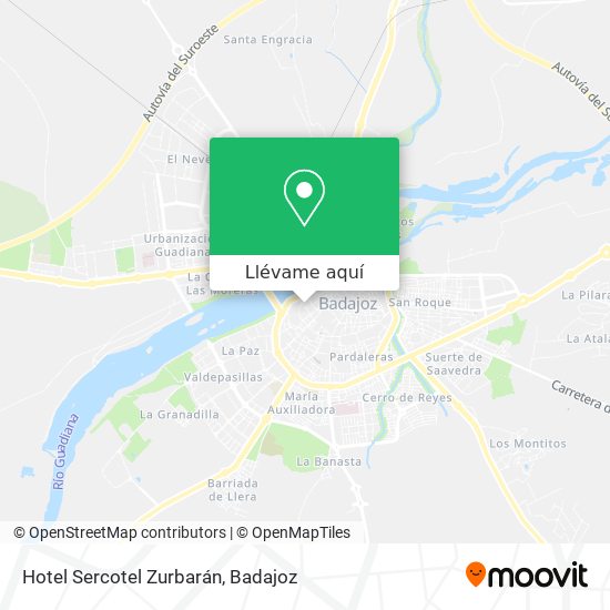 Mapa Hotel Sercotel Zurbarán