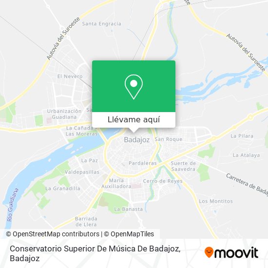 Mapa Conservatorio Superior De Música De Badajoz