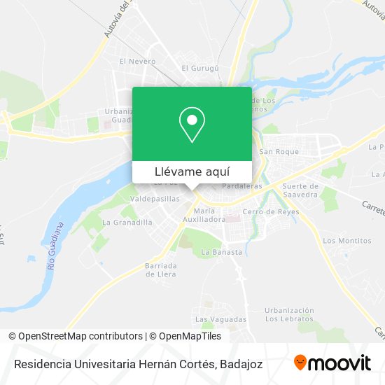 Mapa Residencia Univesitaria Hernán Cortés
