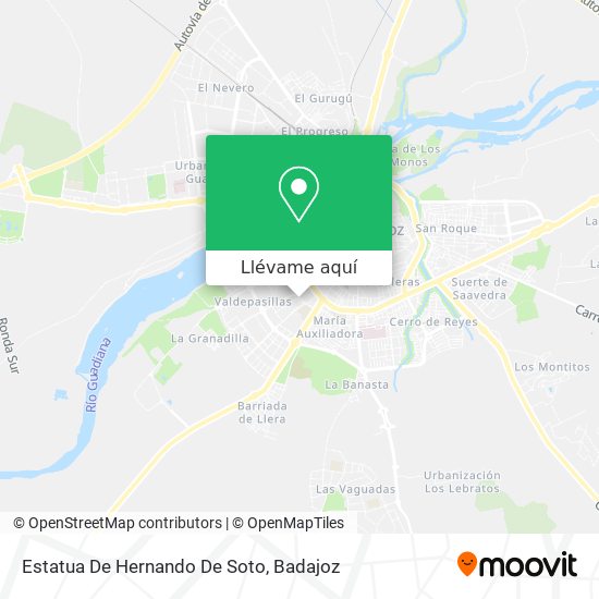 Mapa Estatua De Hernando De Soto