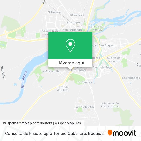 Mapa Consulta de Fisioterapia Toribio Caballero