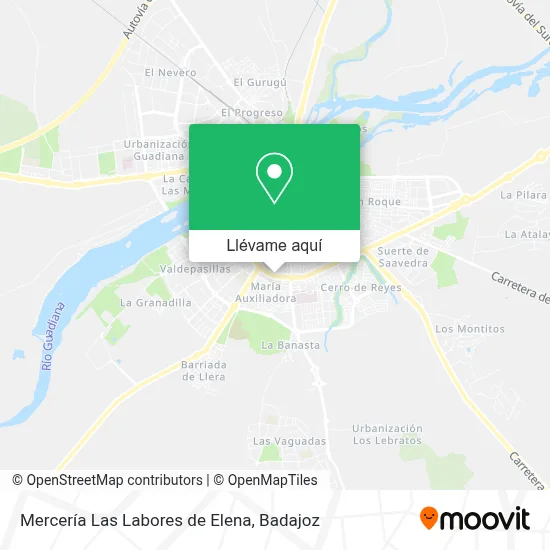 Mapa Mercería Las Labores de Elena