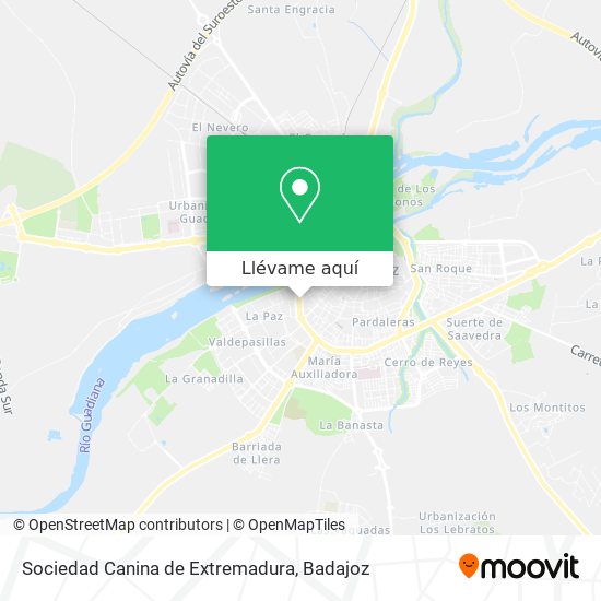 Mapa Sociedad Canina de Extremadura