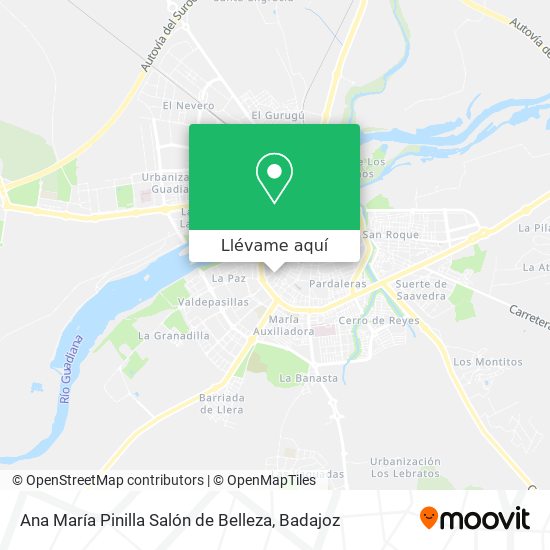 Mapa Ana María Pinilla Salón de Belleza