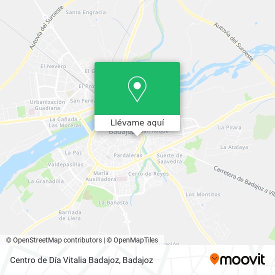 Mapa Centro de Día Vitalia Badajoz