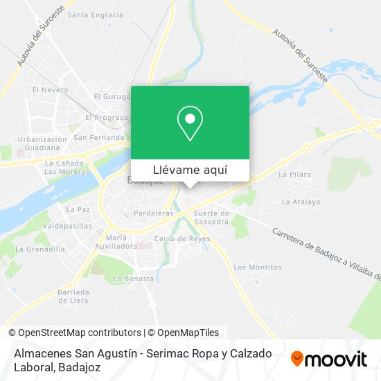 Mapa Almacenes San Agustín - Serimac Ropa y Calzado Laboral