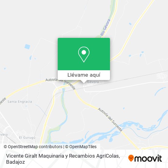 Mapa Vicente Giralt Maquinaria y Recambios AgríColas