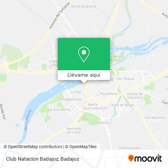 Mapa Club Natacion Badajoz