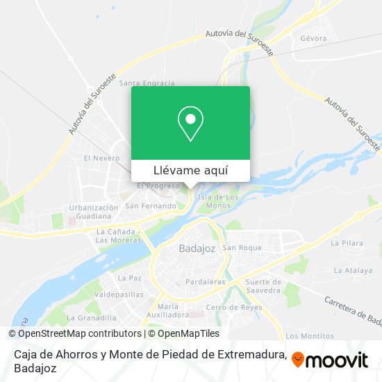 Mapa Caja de Ahorros y Monte de Piedad de Extremadura