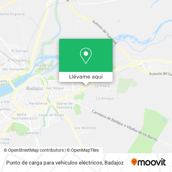 Mapa Punto de carga para vehículos eléctricos