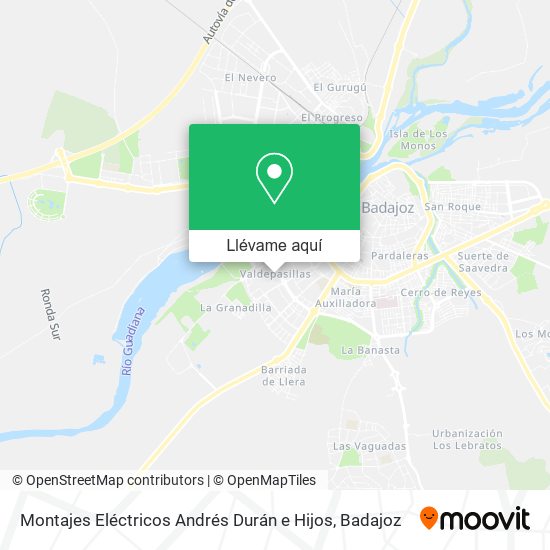 Mapa Montajes Eléctricos Andrés Durán e Hijos
