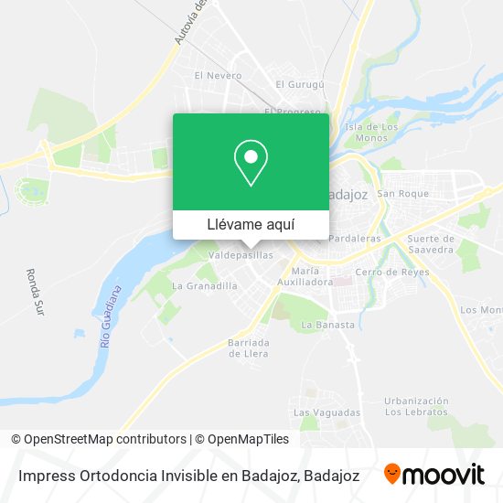 Mapa Impress Ortodoncia Invisible en Badajoz