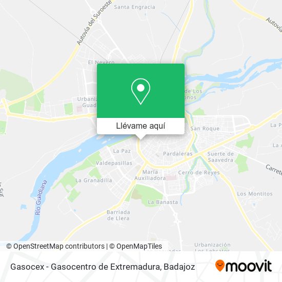 Mapa Gasocex - Gasocentro de Extremadura