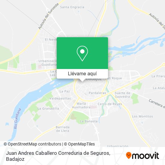 Mapa Juan Andres Caballero Correduria de Seguros