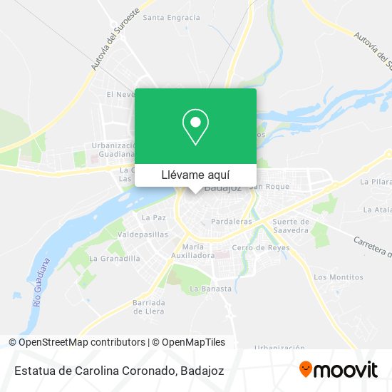 Mapa Estatua de Carolina Coronado