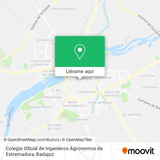 Mapa Colegio Oficial de Ingenieros Agronomos de Extremadura