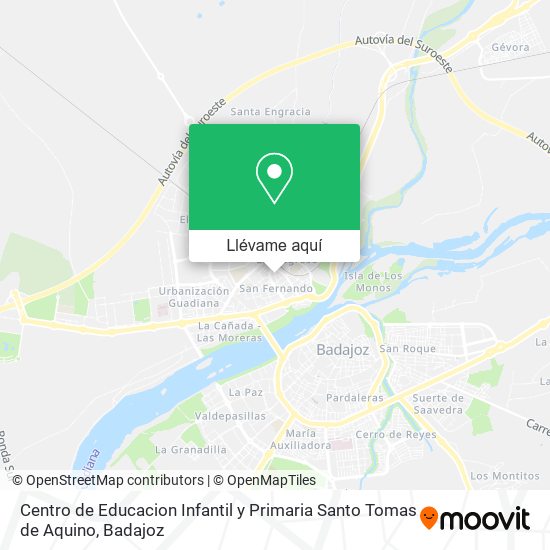 Mapa Centro de Educacion Infantil y Primaria Santo Tomas de Aquino