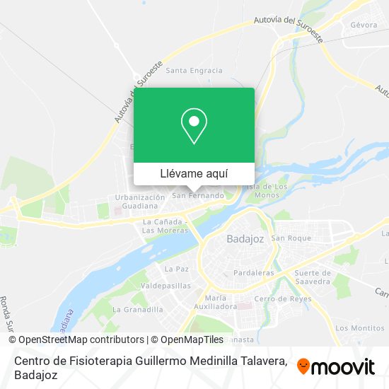 Mapa Centro de Fisioterapia Guillermo Medinilla Talavera