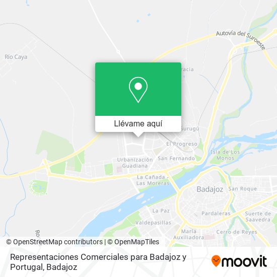 Mapa Representaciones Comerciales para Badajoz y Portugal