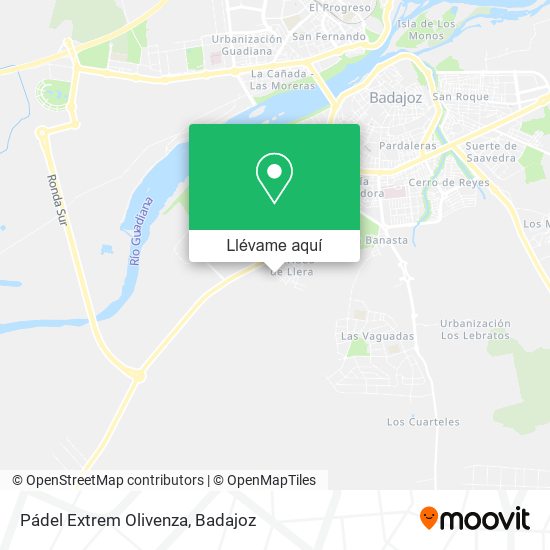 Mapa Pádel Extrem Olivenza