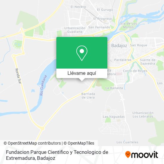 Mapa Fundacion Parque Cientifico y Tecnologico de Extremadura