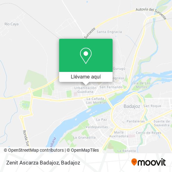 Mapa Zenit Ascarza Badajoz