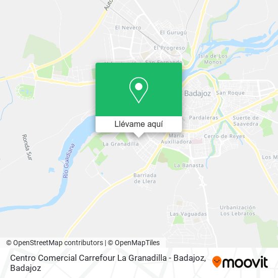 Mapa Centro Comercial Carrefour La Granadilla - Badajoz