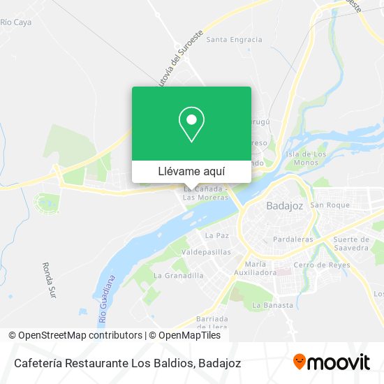 Mapa Cafetería Restaurante Los Baldios