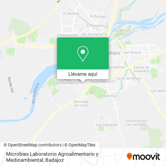 Mapa Microbiex Laboratorio Agroalimentario y Medioambiental