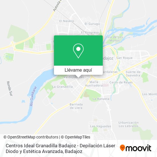 Mapa Centros Ideal Granadilla Badajoz - Depilación Láser Diodo y Estética Avanzada