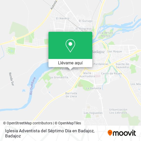 Mapa Iglesia Adventista del Séptimo Día en Badajoz