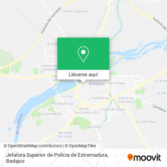 Mapa Jefatura Superior de Policía de Extremadura
