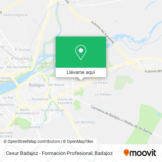 Mapa Cesur Badajoz - Formación Profesional