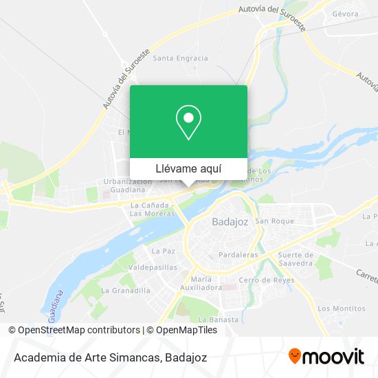 Mapa Academia de Arte Simancas