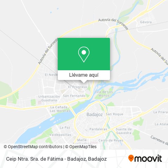 Mapa Ceip Ntra. Sra. de Fátima - Badajoz