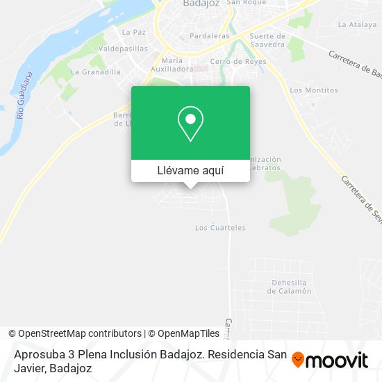 Mapa Aprosuba 3 Plena Inclusión Badajoz. Residencia San Javier