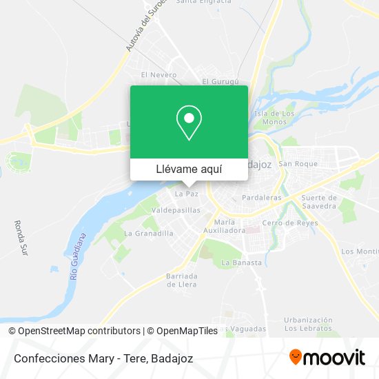 Mapa Confecciones Mary - Tere