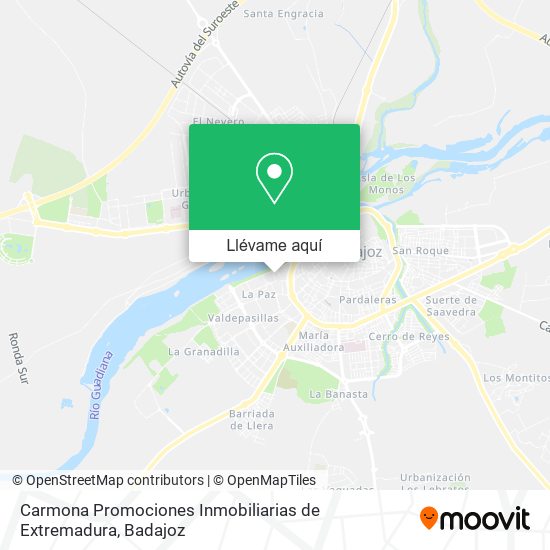 Mapa Carmona Promociones Inmobiliarias de Extremadura