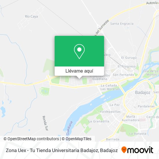 Mapa Zona Uex - Tu Tienda Universitaria Badajoz