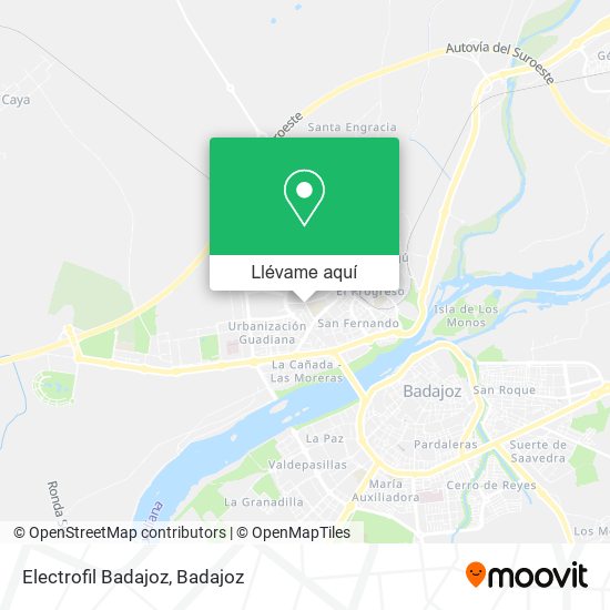 Mapa Electrofil Badajoz