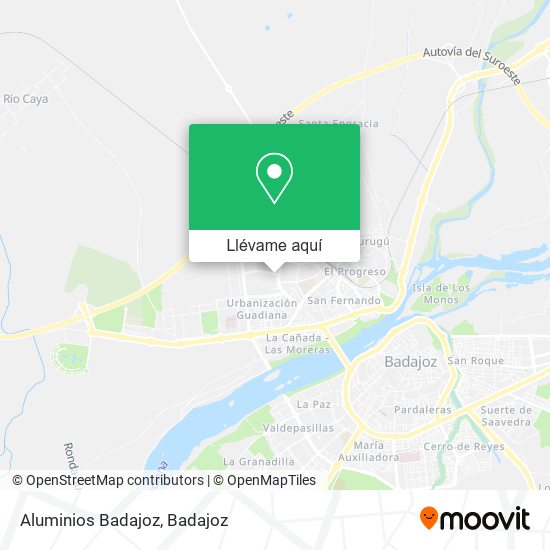 Mapa Aluminios Badajoz